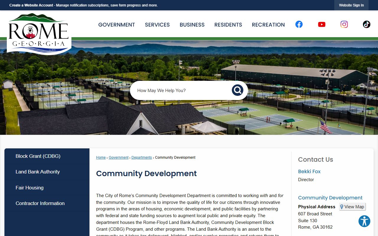 Rome Police Department website with information about recent arrest inquiries in Rome Georgia