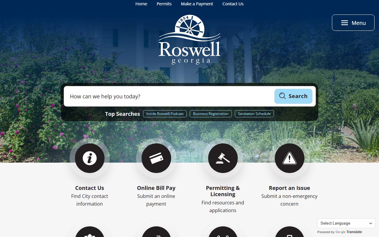 Roswell Police Department website for recent arrest information