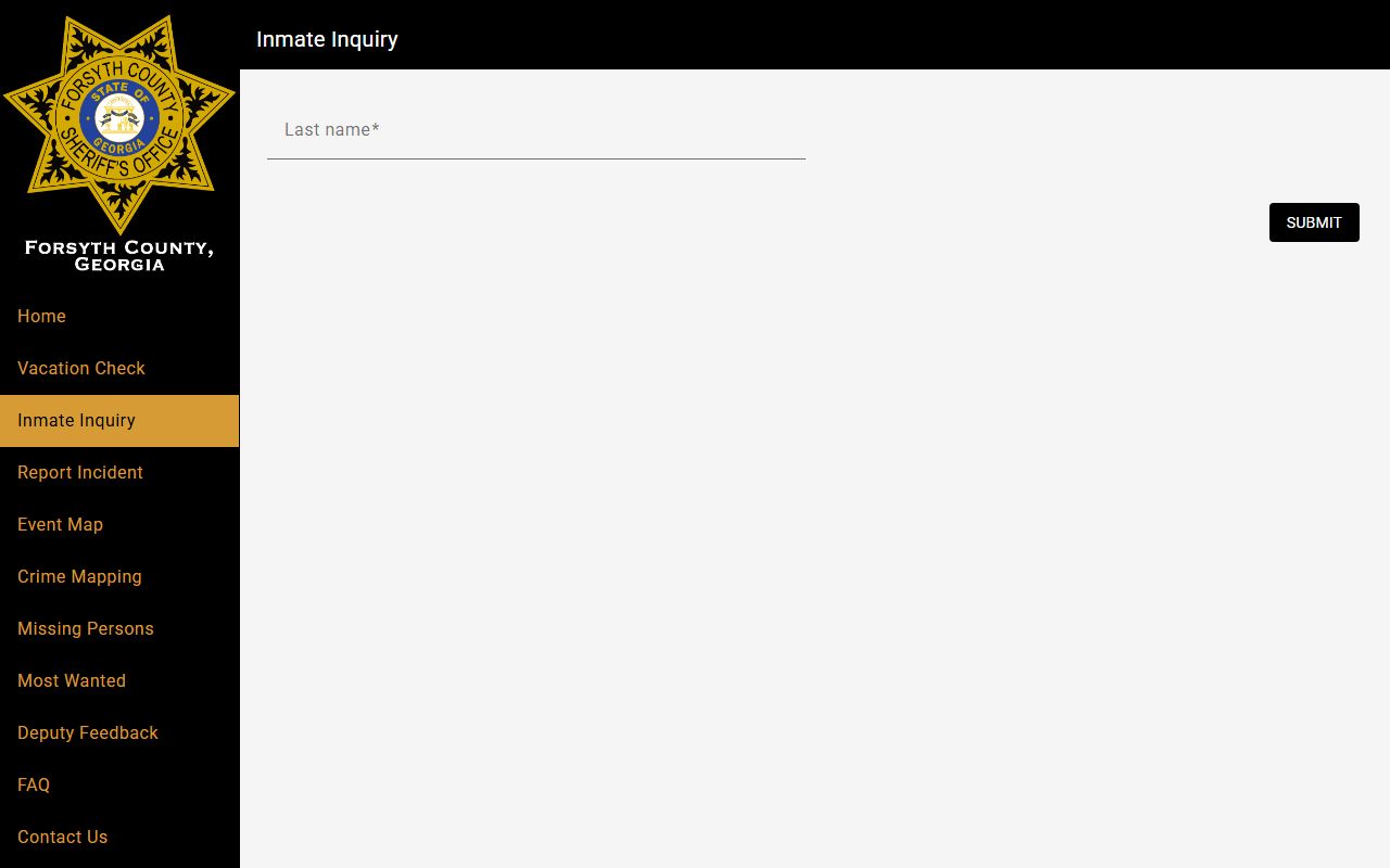 Forsyth County Sheriff inmate catalog search for recent arrests