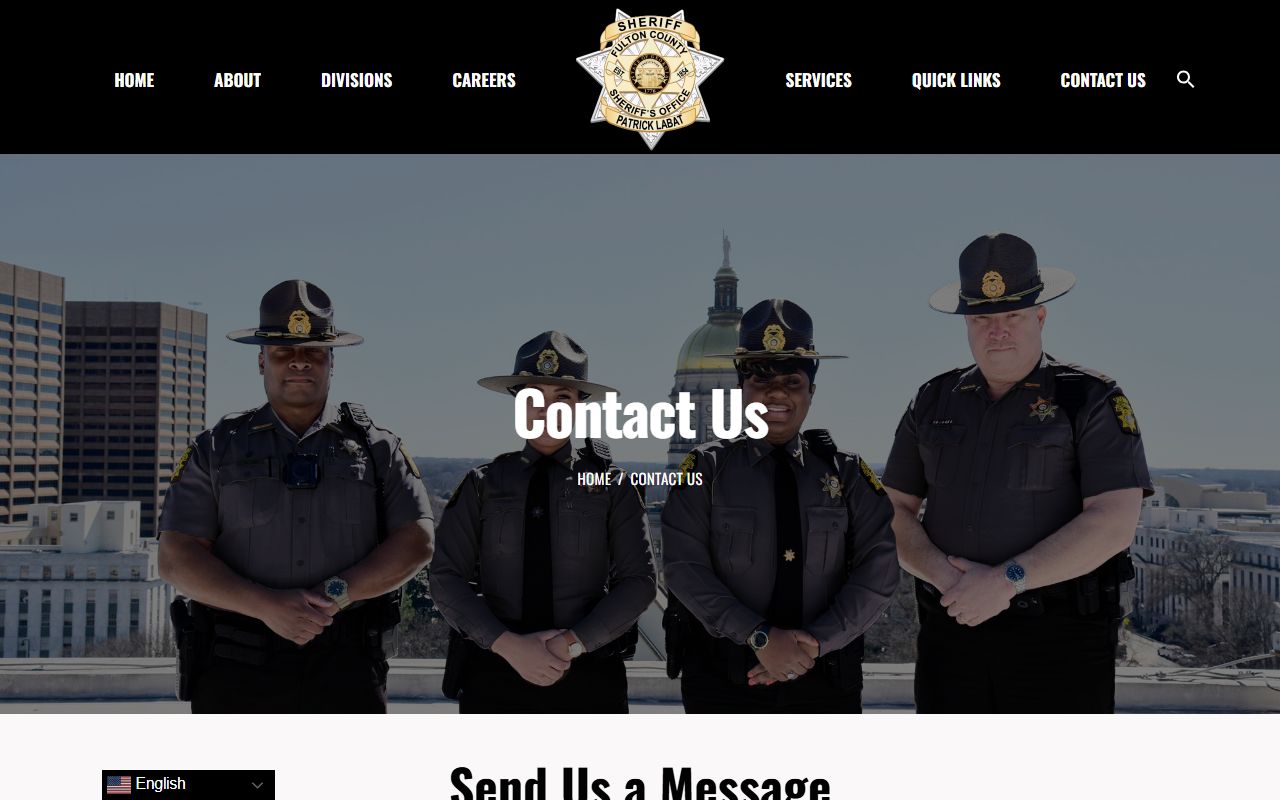 Fulton County Sheriff contact page for arrest record requests