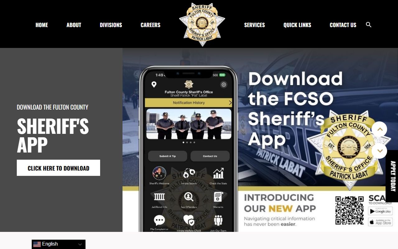 Fulton County Sheriff office website for recent arrest records
