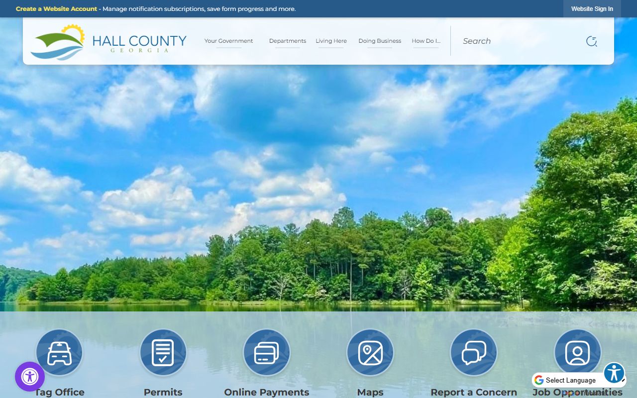 Hall County government website for arrest records