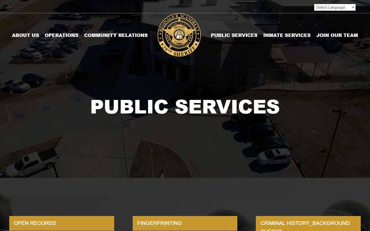 Henry County Sheriff public services for arrest records