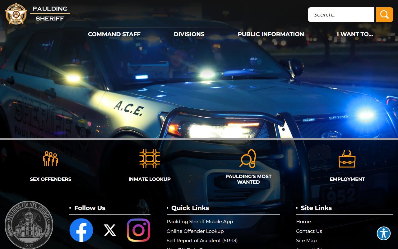 Paulding County Sheriff office page for recent arrests