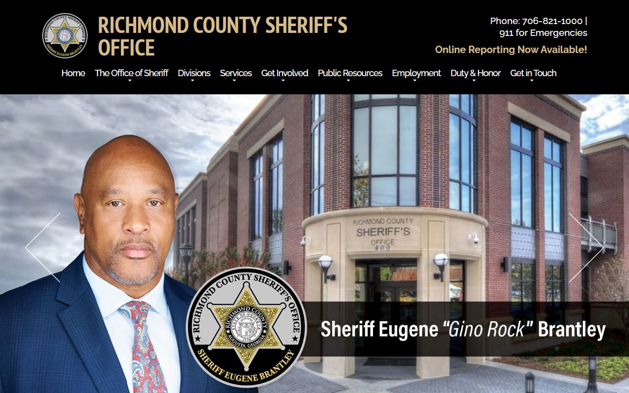 Richmond County Sheriff office for arrest records