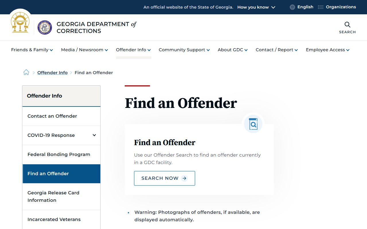 Georgia Department of Corrections offender search for Columbus arrest records